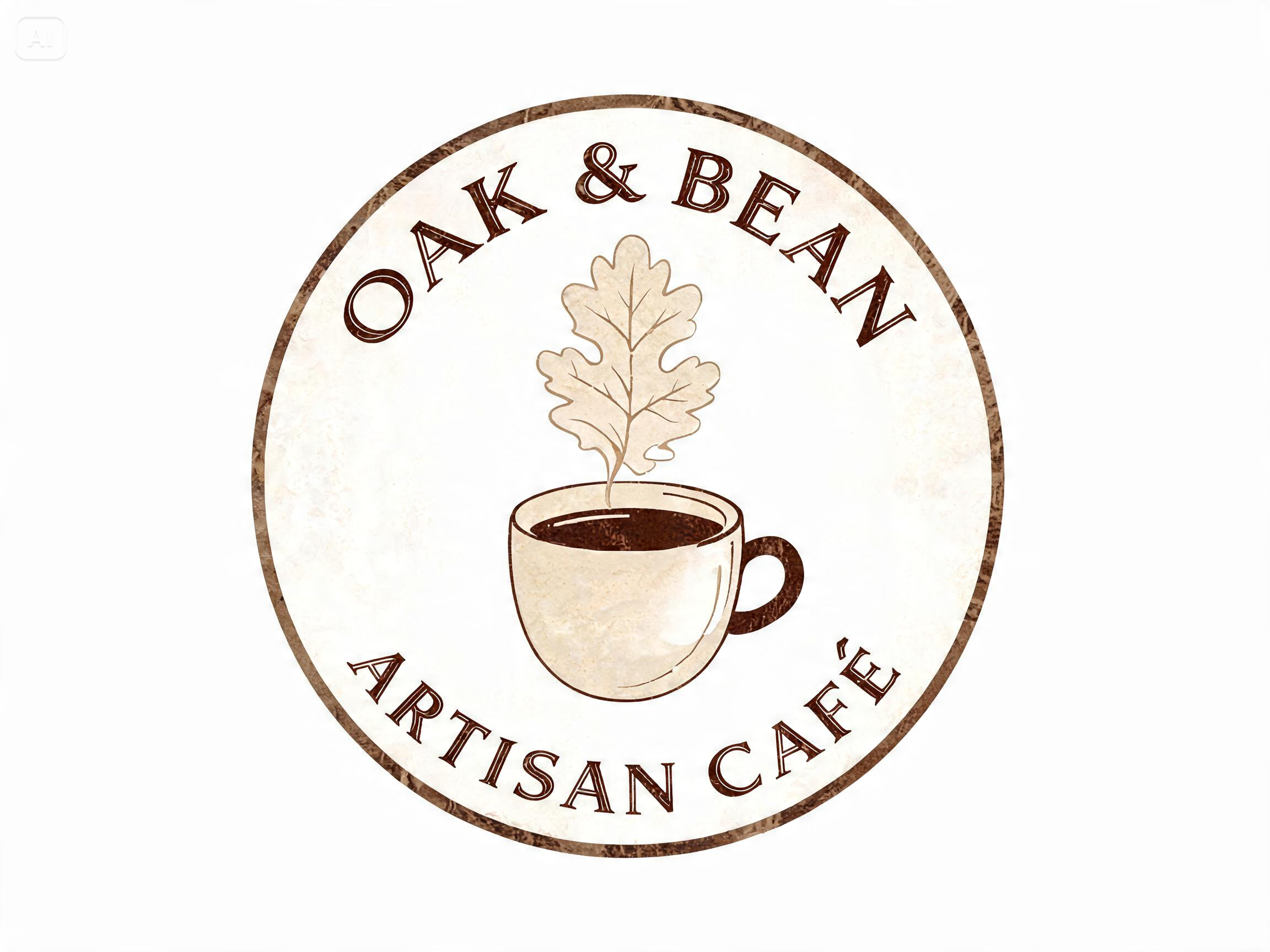 Aufforderung für ein gemütliches Café-Logo