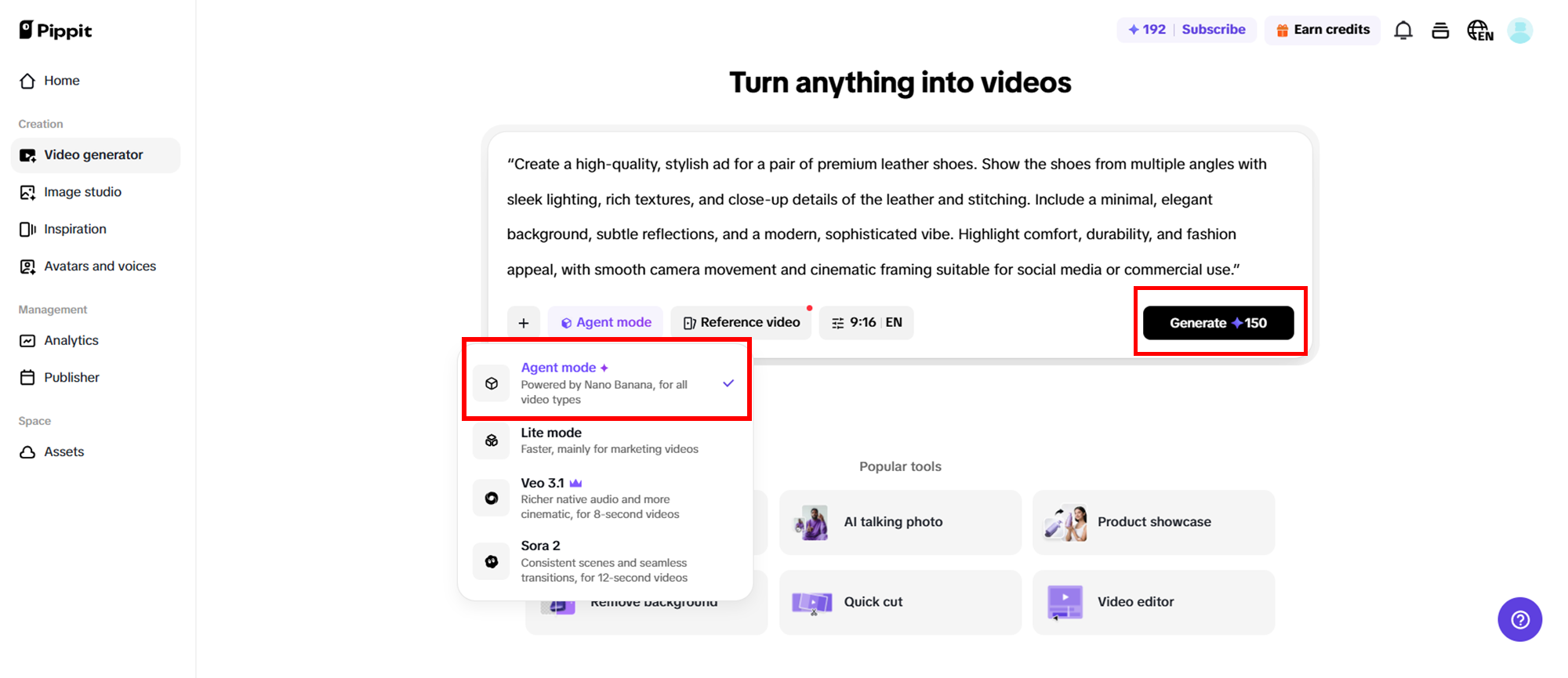 Acesse o gerador de vídeos