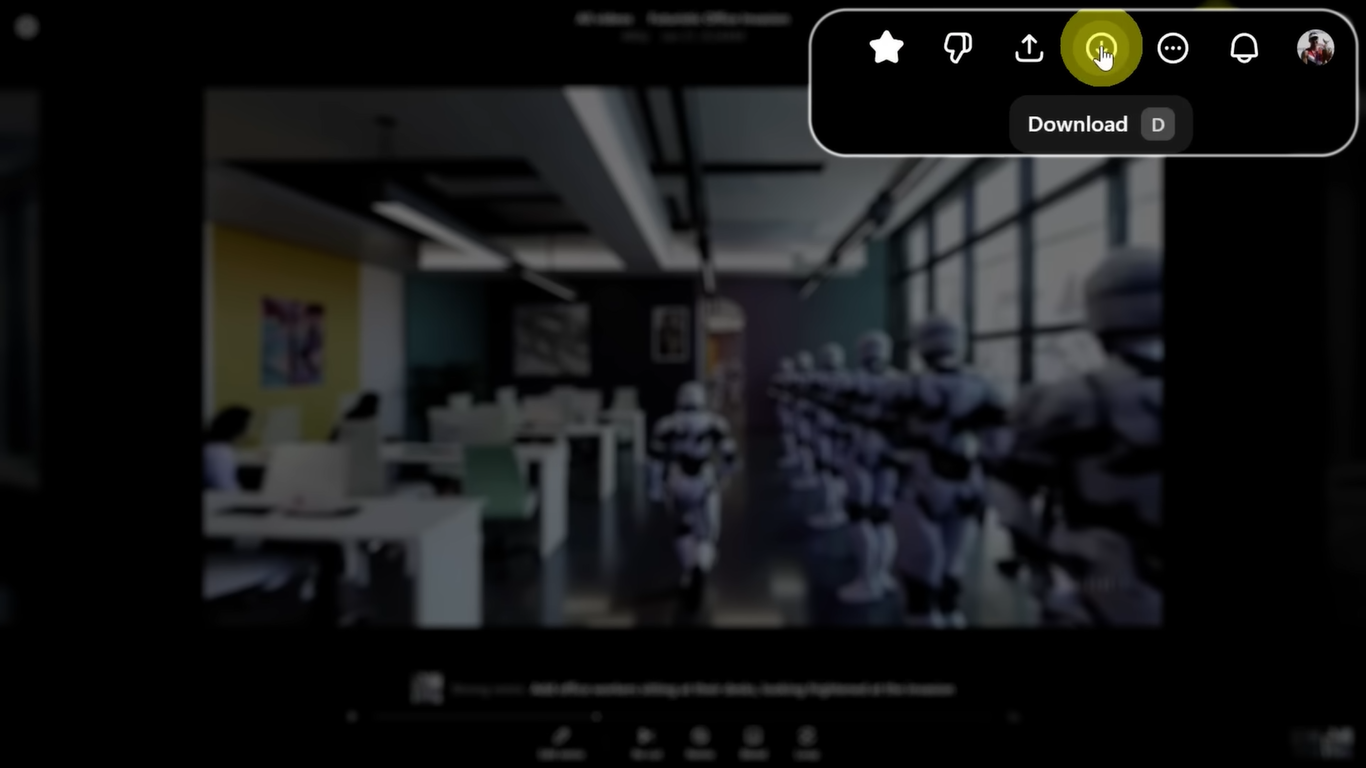 Export the generated video