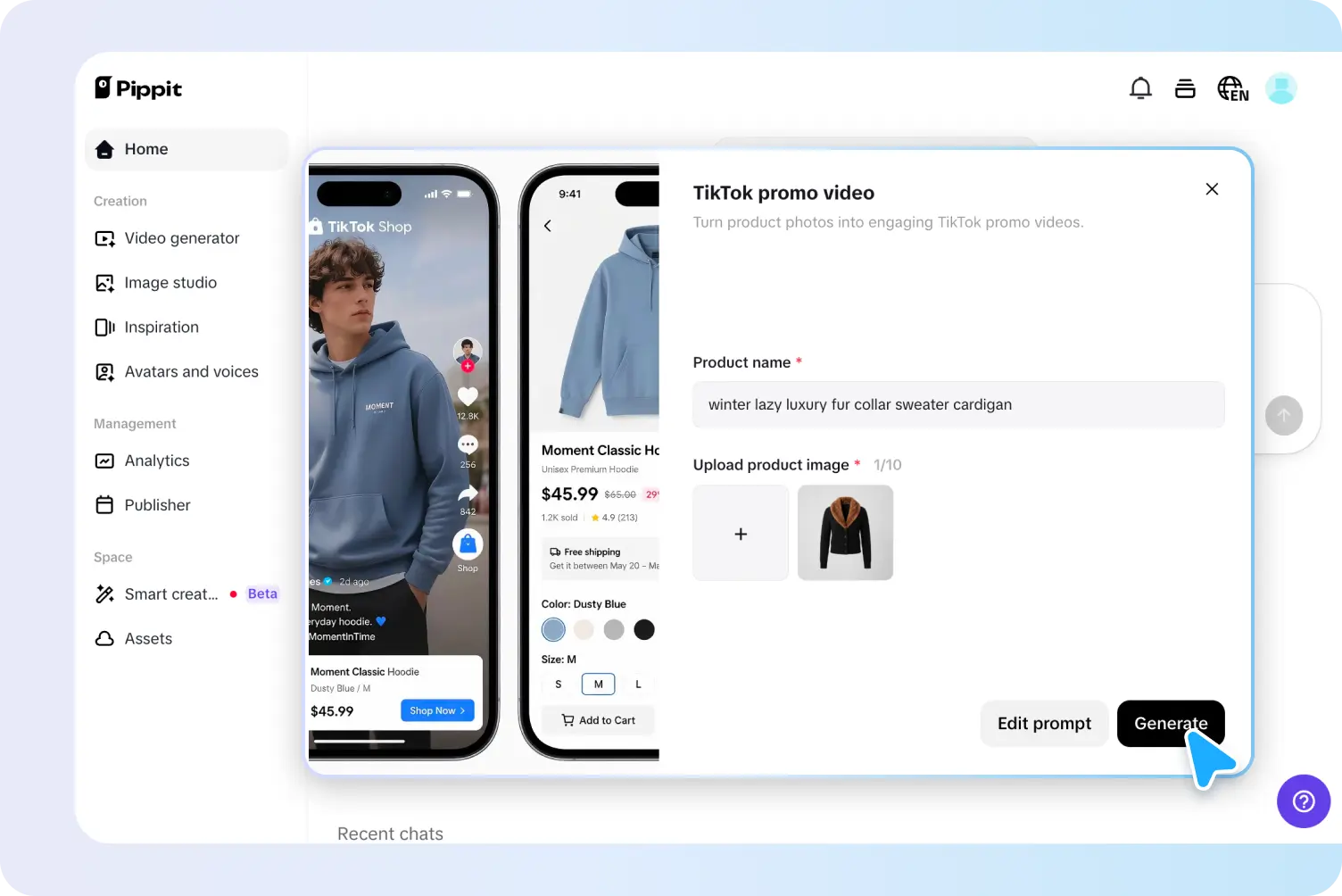 Add product name and images