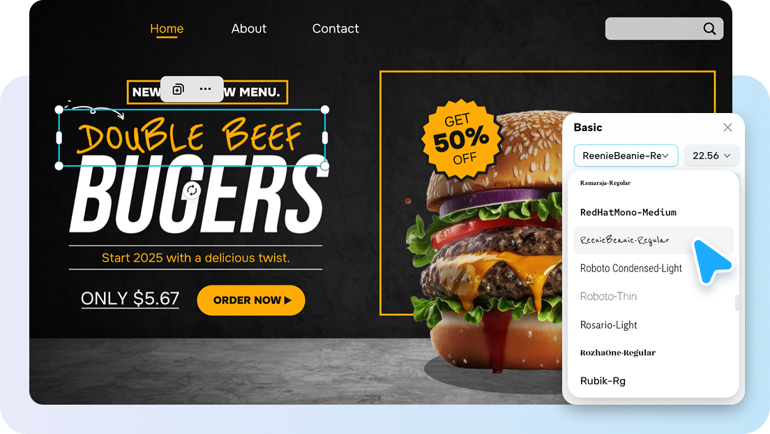 Choose from a variety of handwritten fonts.png