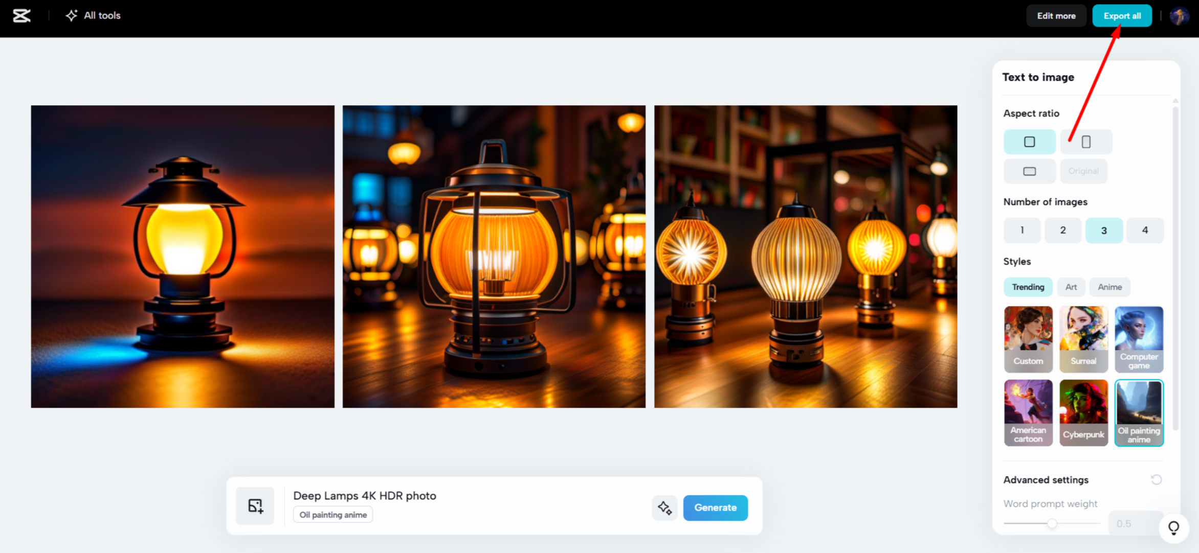 CapCut Web에서 최종 영상 다운로드하기