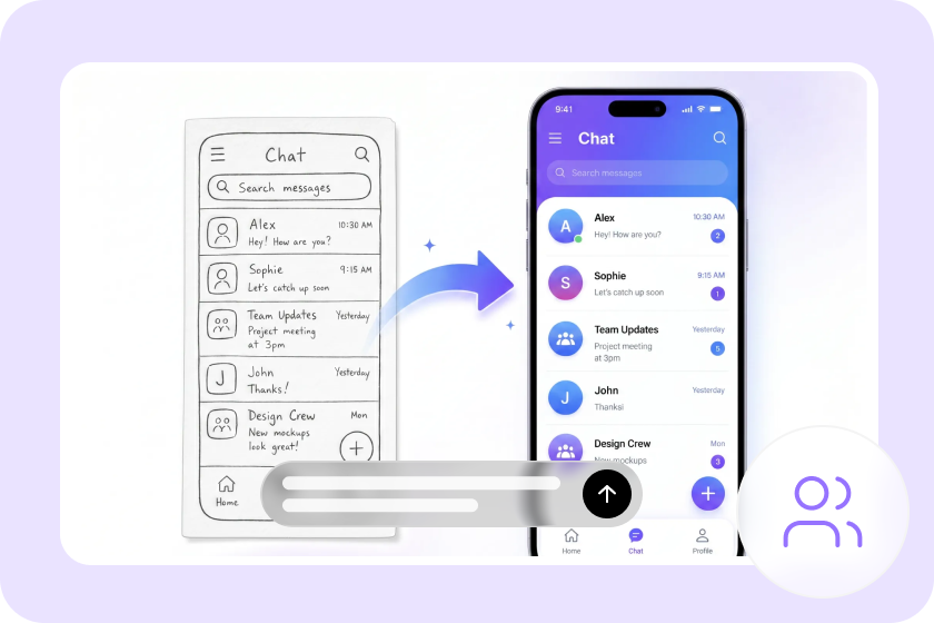Turn app ideas into visual drafts