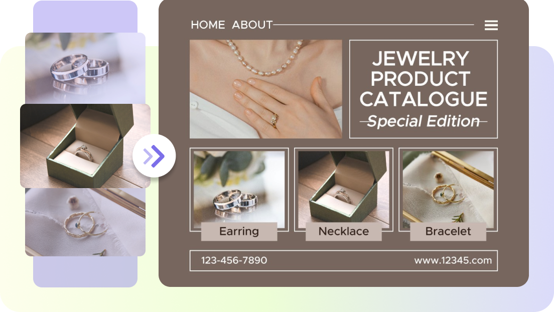 Seamlessly create side by side picture collages