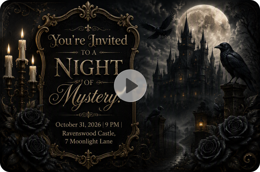Create longer Halloween invitation videos