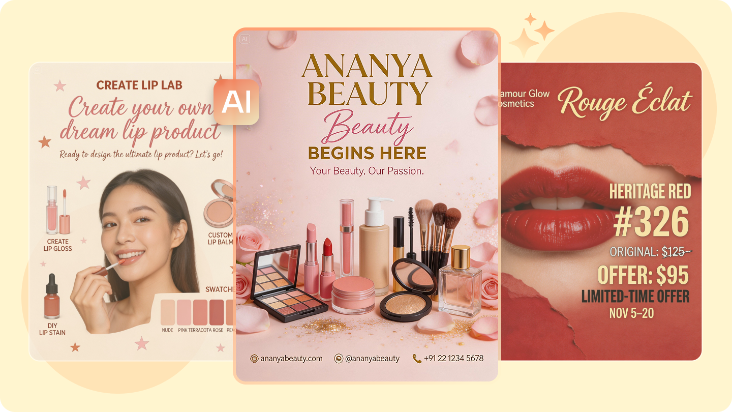 Diseño de Carteles de Maquillaje: De un lienzo en blanco a un imán de clientes