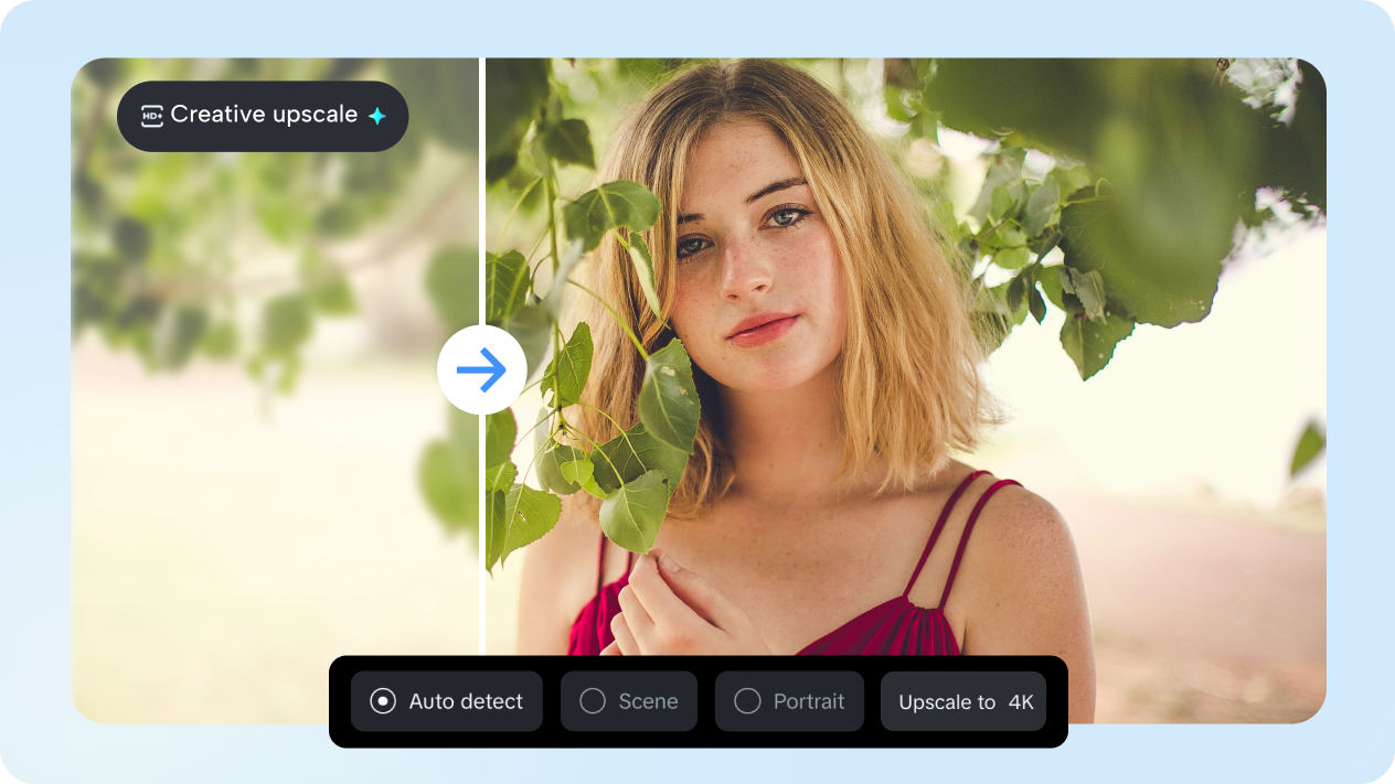  enhance image with creative upscale