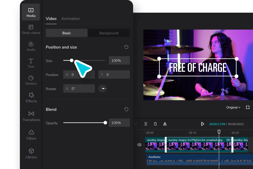 Step 2. Edit text, music, &amp; speed