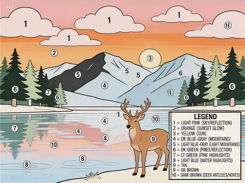 Prompt for a scenic landscape painting activity