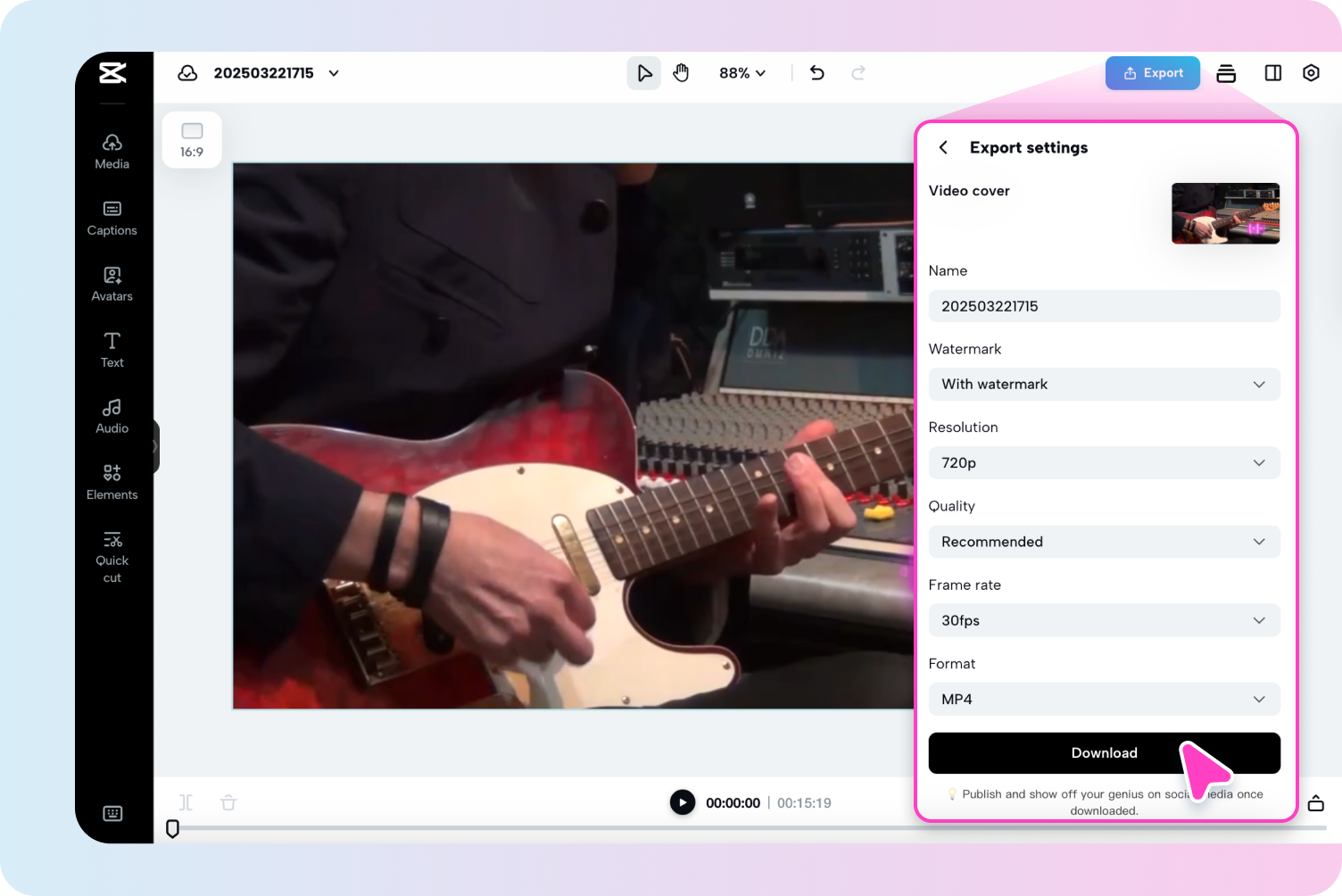  Export your creation