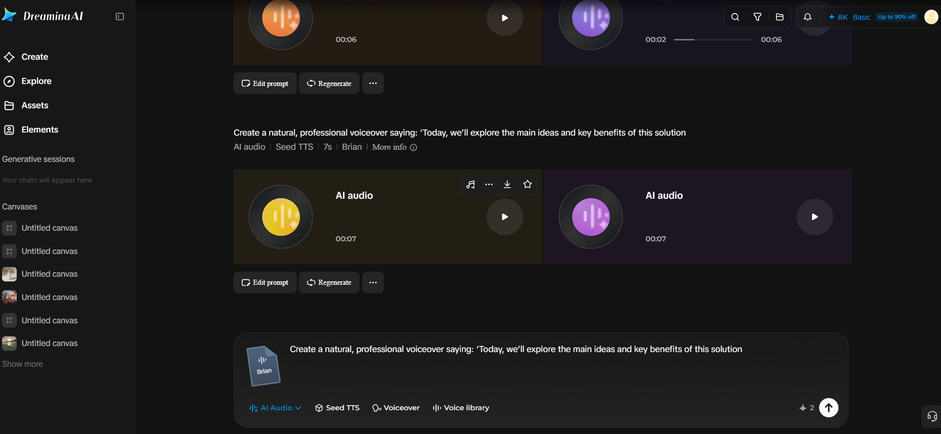 Generate and refine the voice