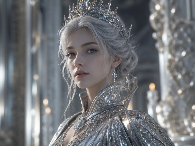 AI Silver Palace-Inspired Character Generator ejemplo rápido 1 - Retrato de palacio de plata
