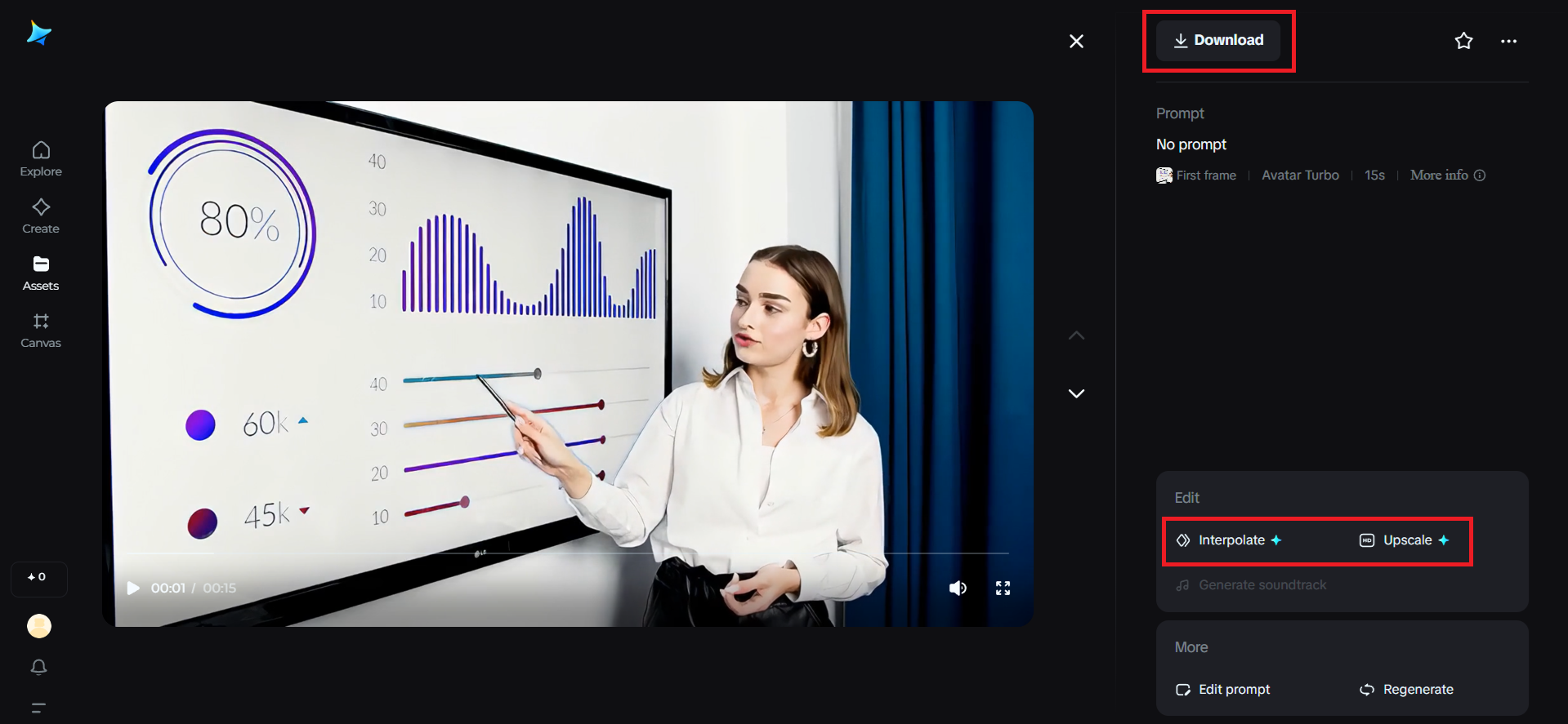 Download your generated work