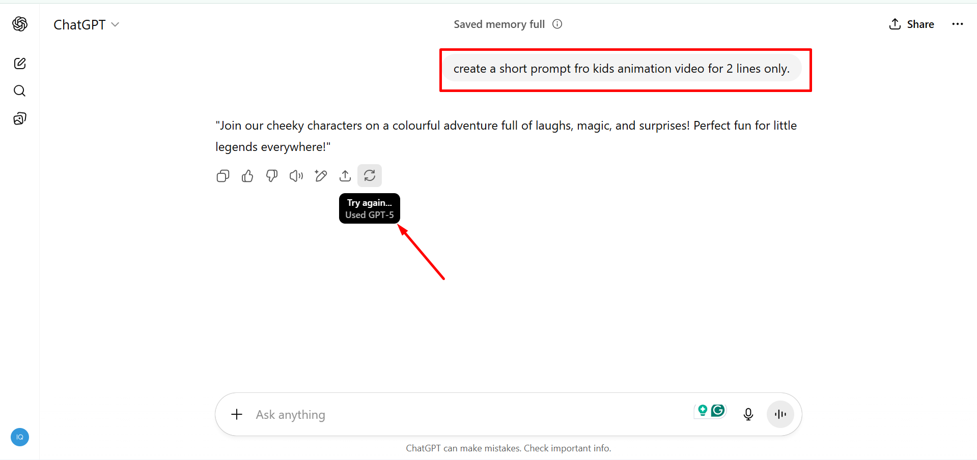 Erstellen Sie einen Prompt mit GPT-5 für Ihr Video.