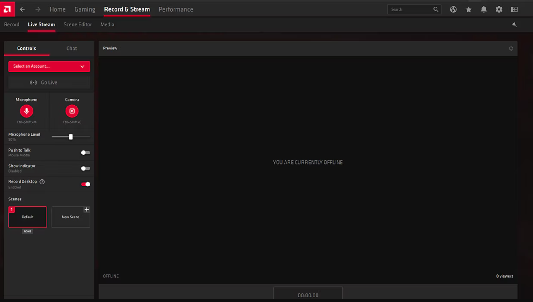 AMD record software capturing and streaming gameplay