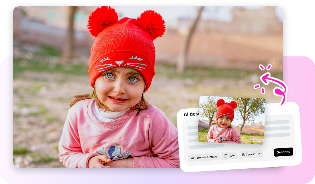 AI-дизайн в Pippit для размытия изображения