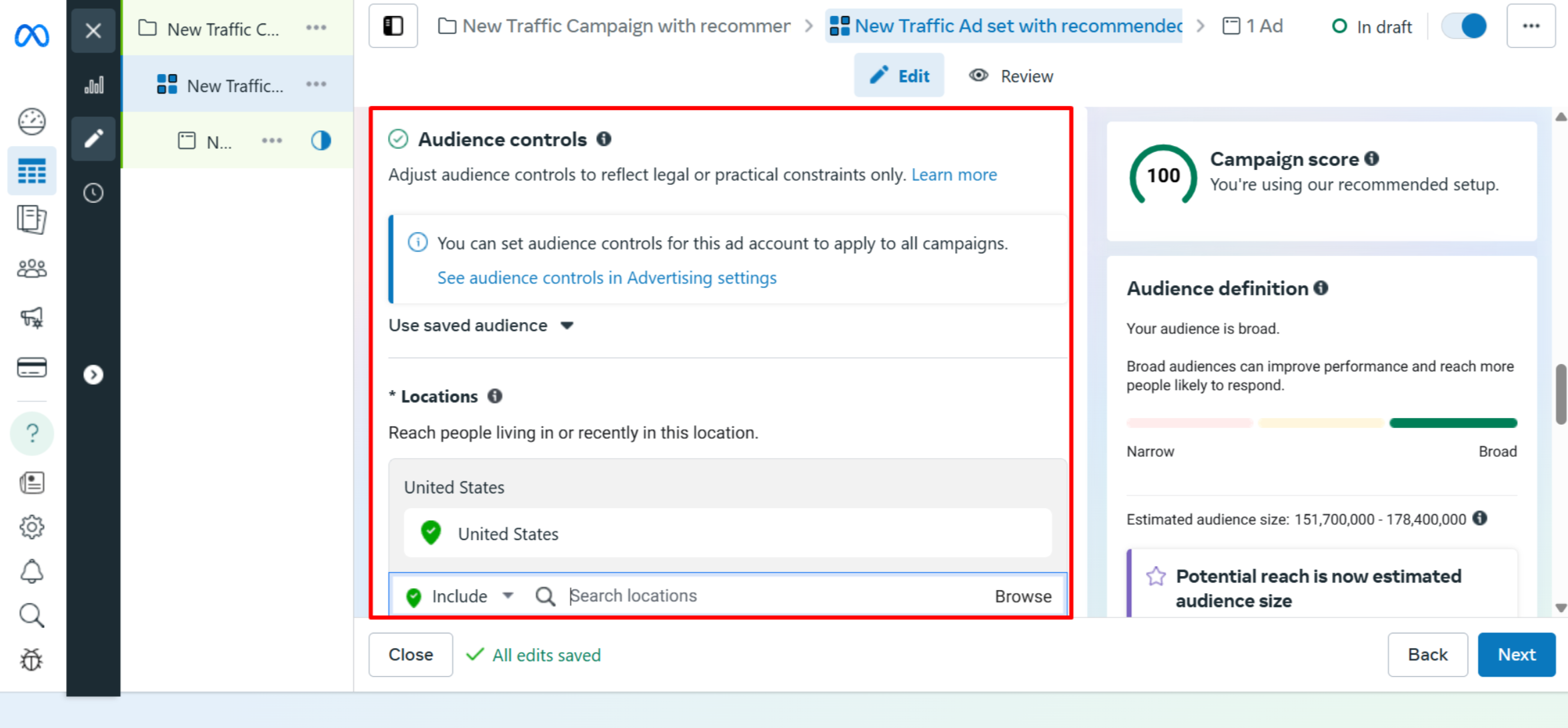 Defining the target audience for learning how to post ads on Facebook