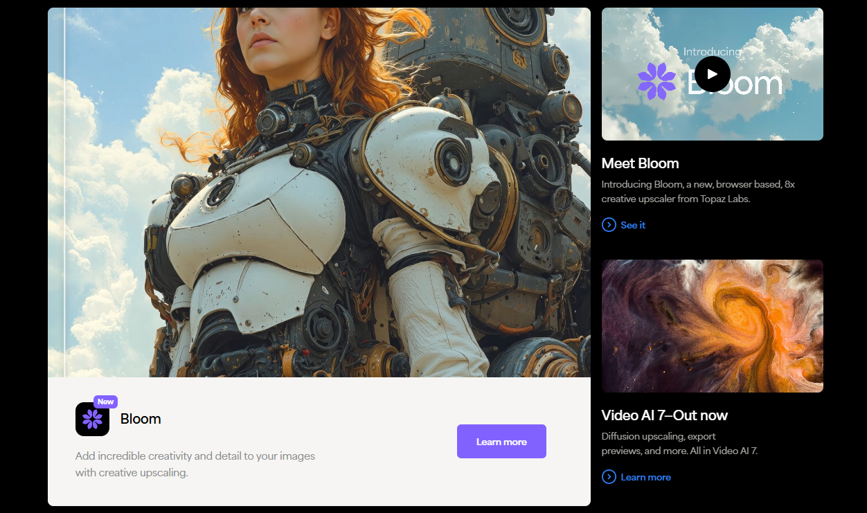 Herramientas de foto con inteligencia artificial de Topaz Labs