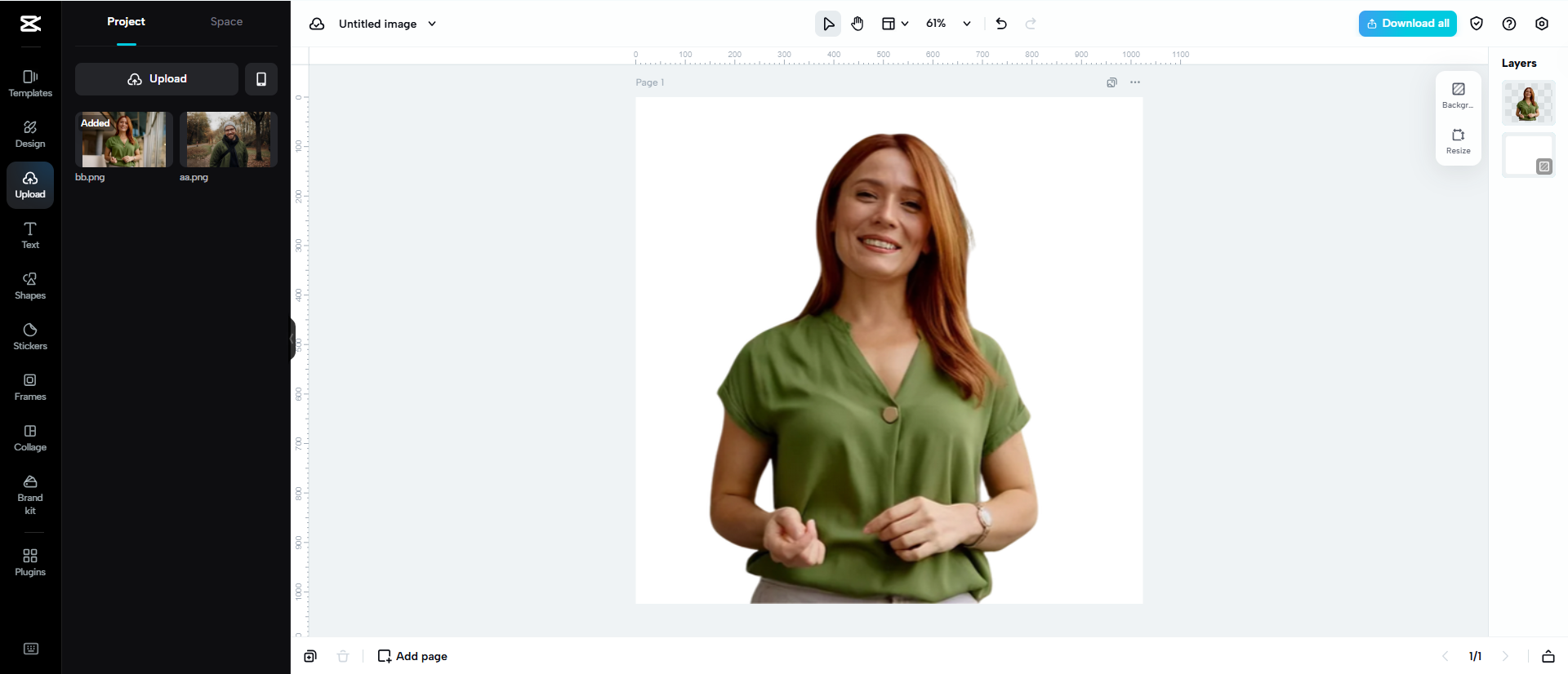 CapCut Web background remover