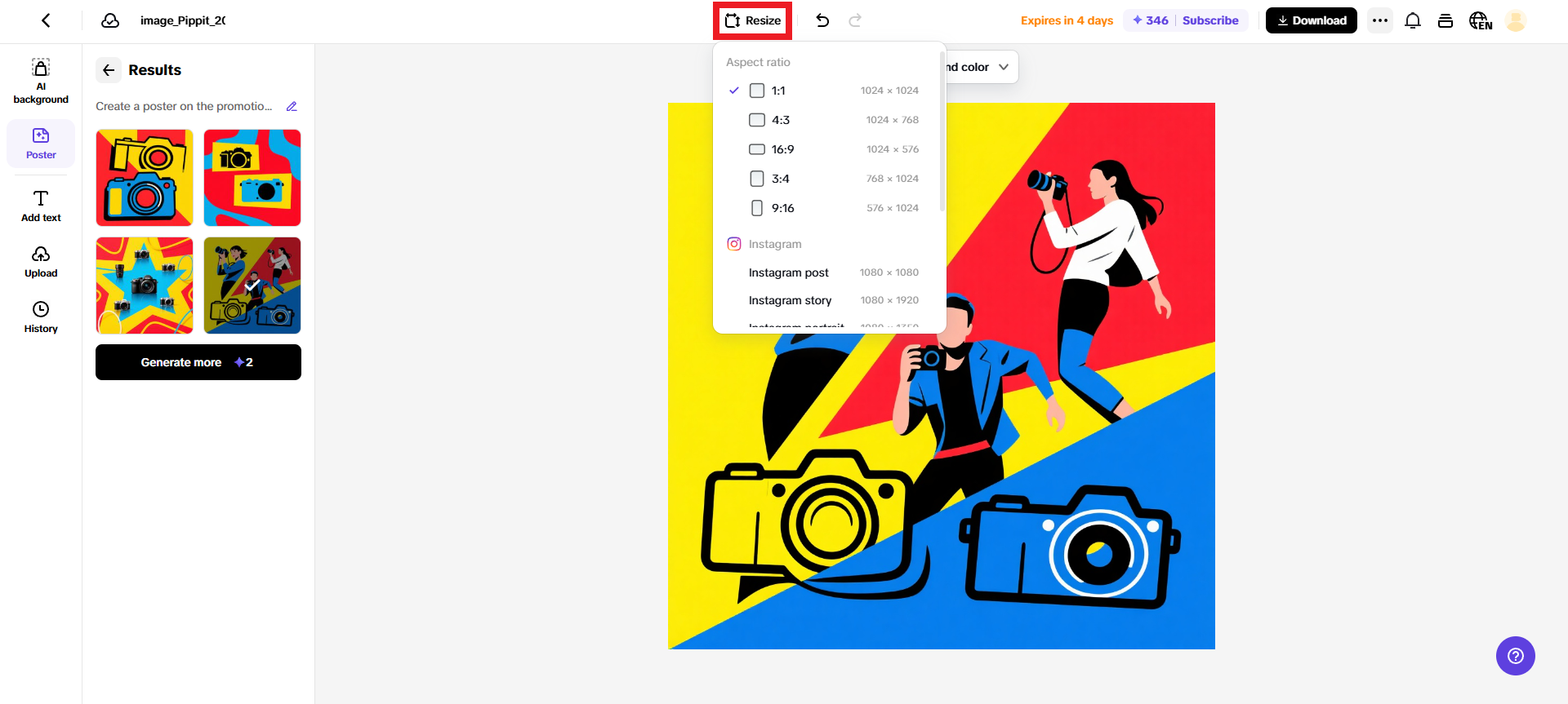 Resize your poster for cross-posting