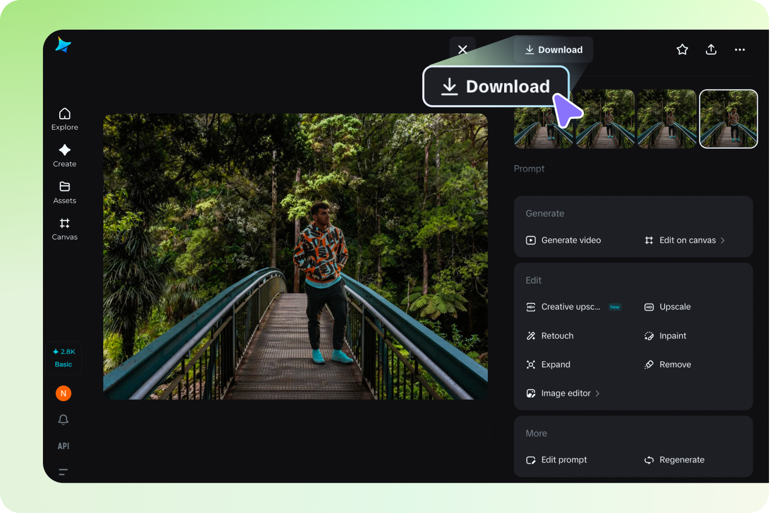  crea l'immagine unificata con la potenza dell'IA