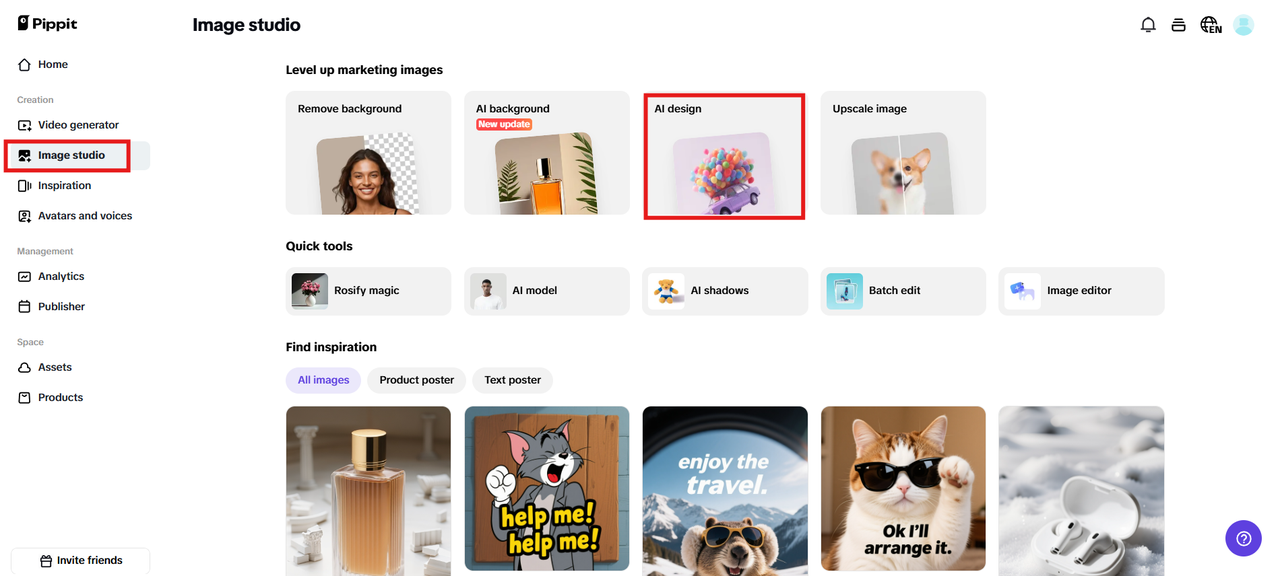 I-access ang AI design