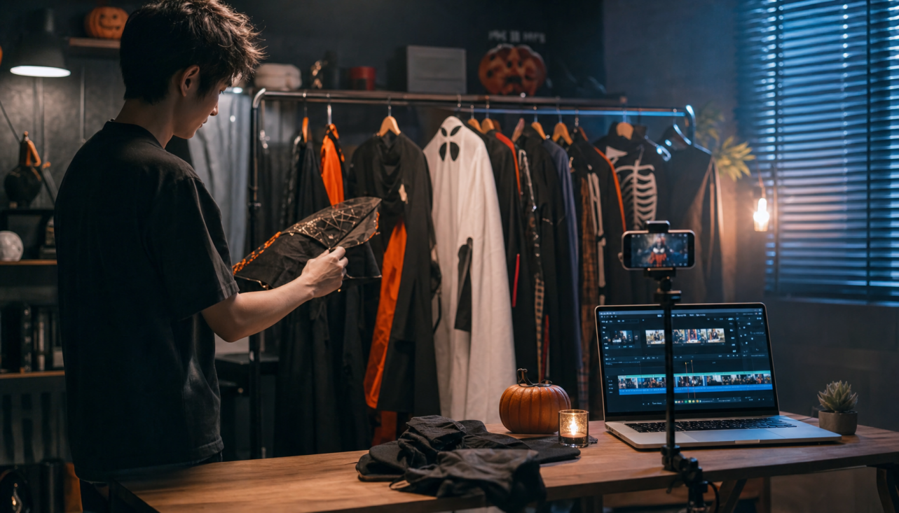 How to Create Halloween Costume Reveal Videos With AI Video Editing