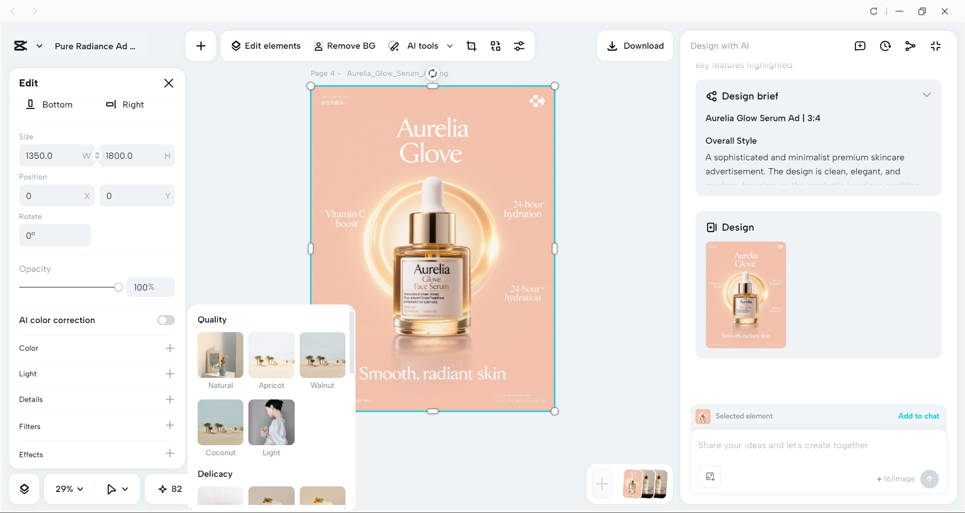 Interface of the CapCut desktop video editor - an easy to use AI ad generator