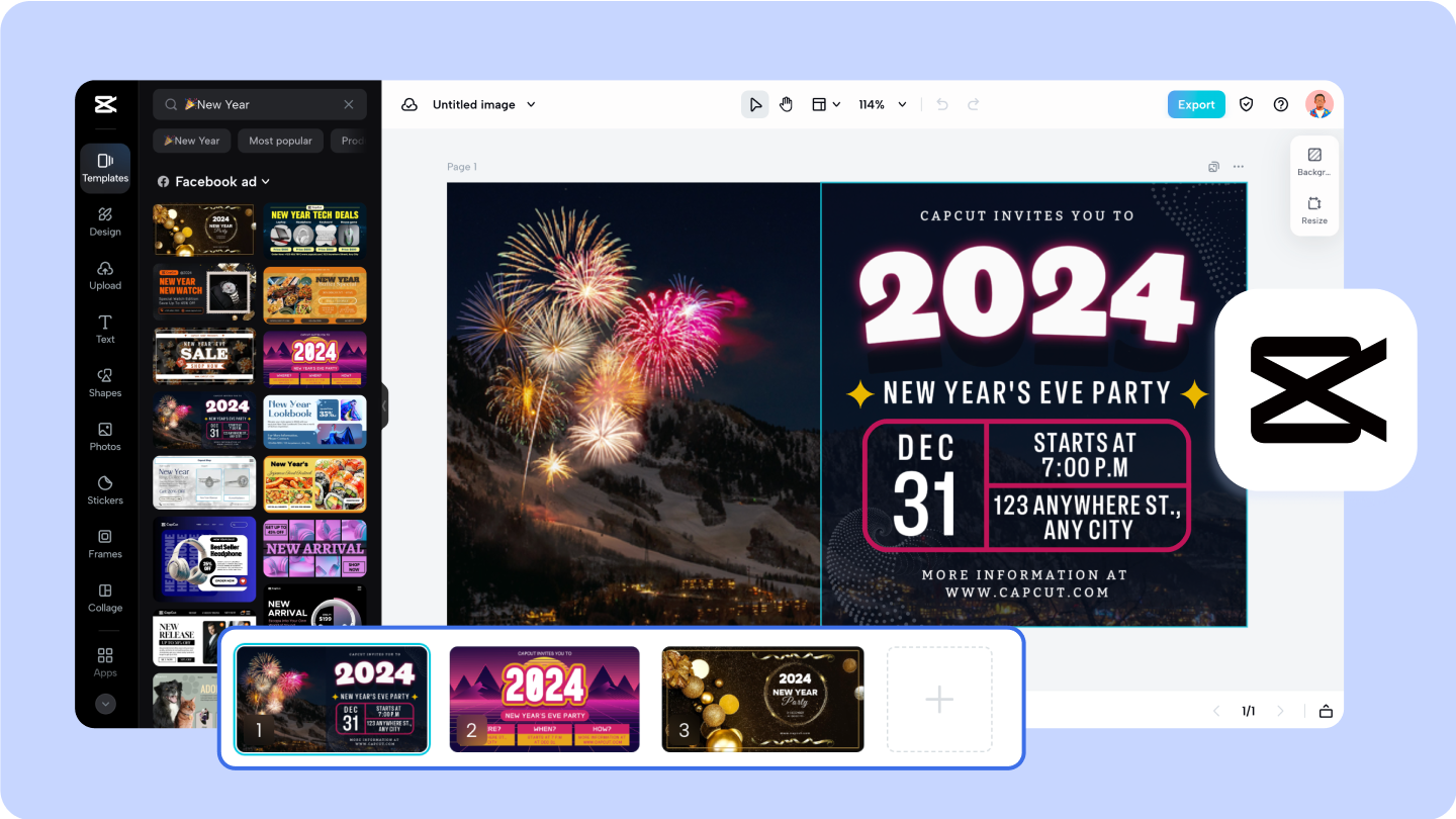new years invitation