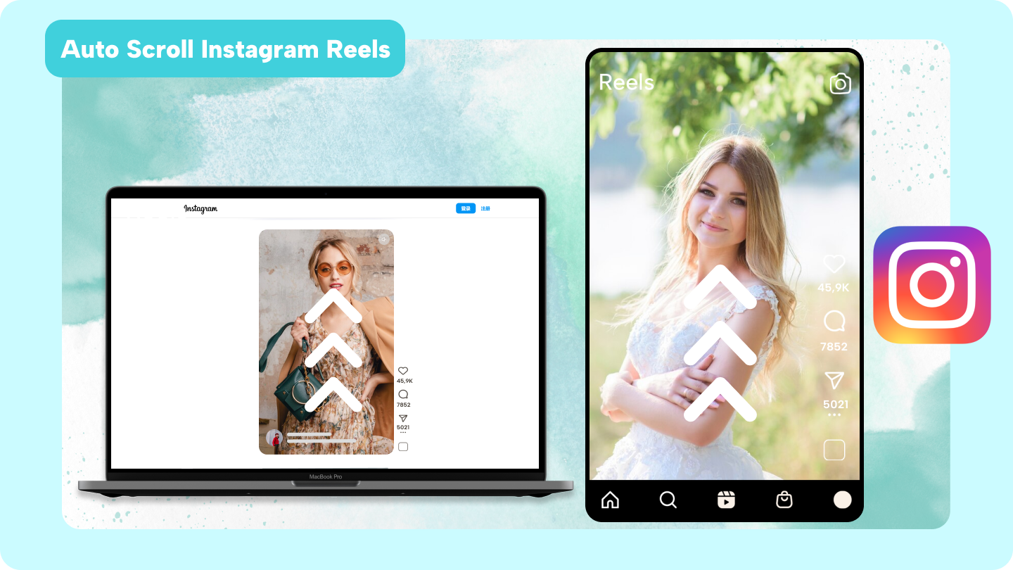 scorrimento automatico bobine instagram