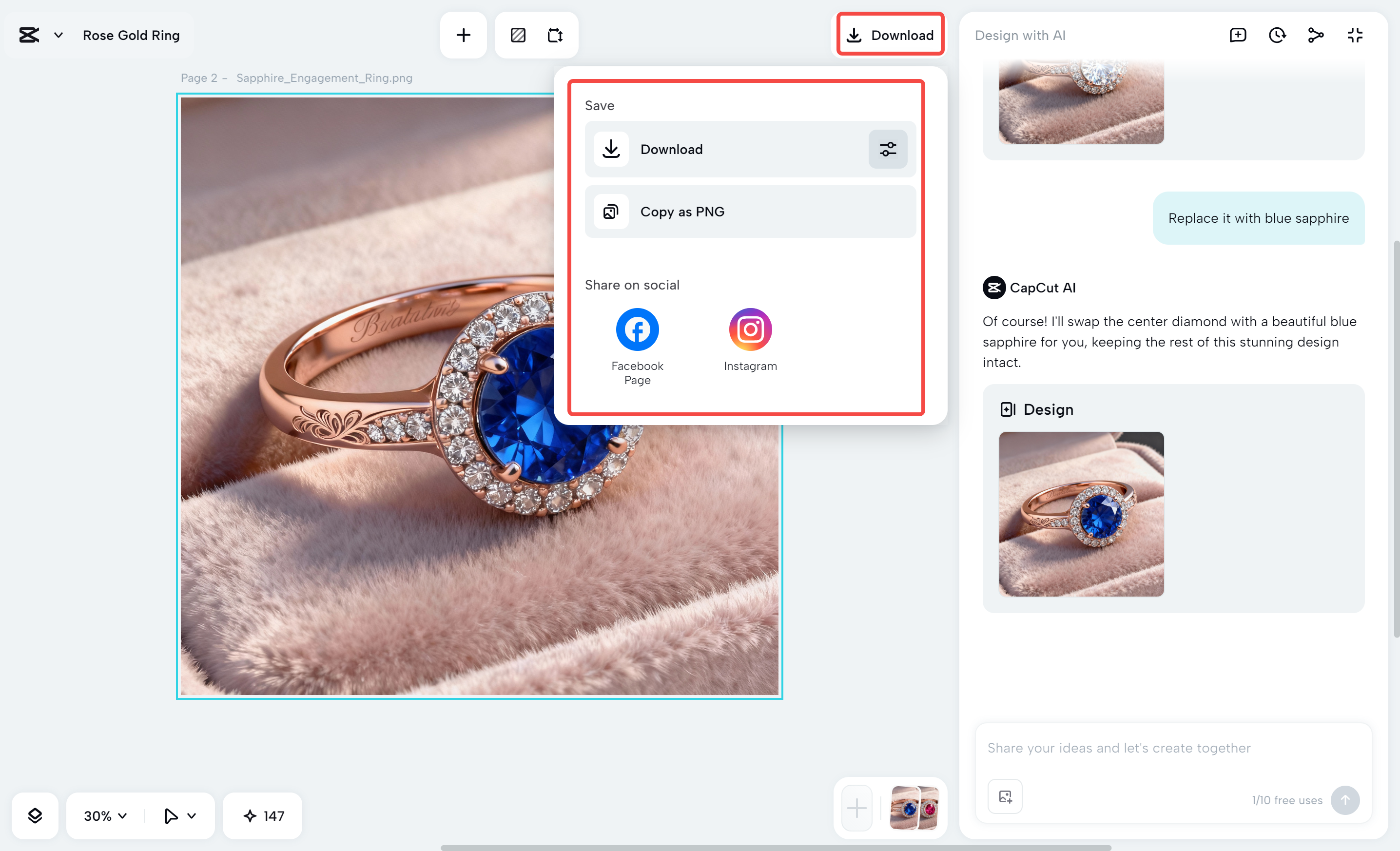 Exporting the media from the CapCut desktop video editor