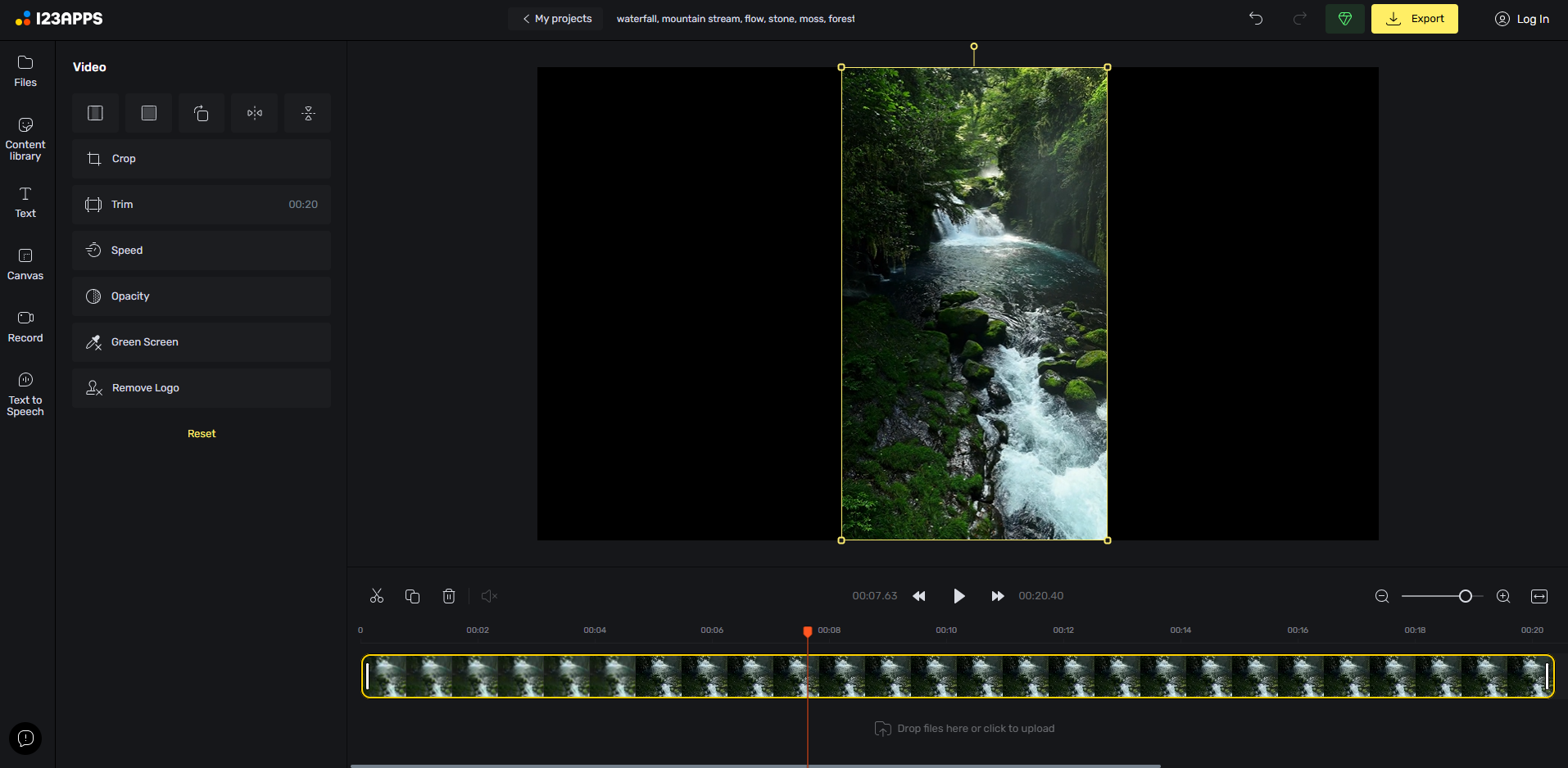 Çevrimiçi Video Kesici Arayüzü - ideal bir çevrimiçi video klip editörü