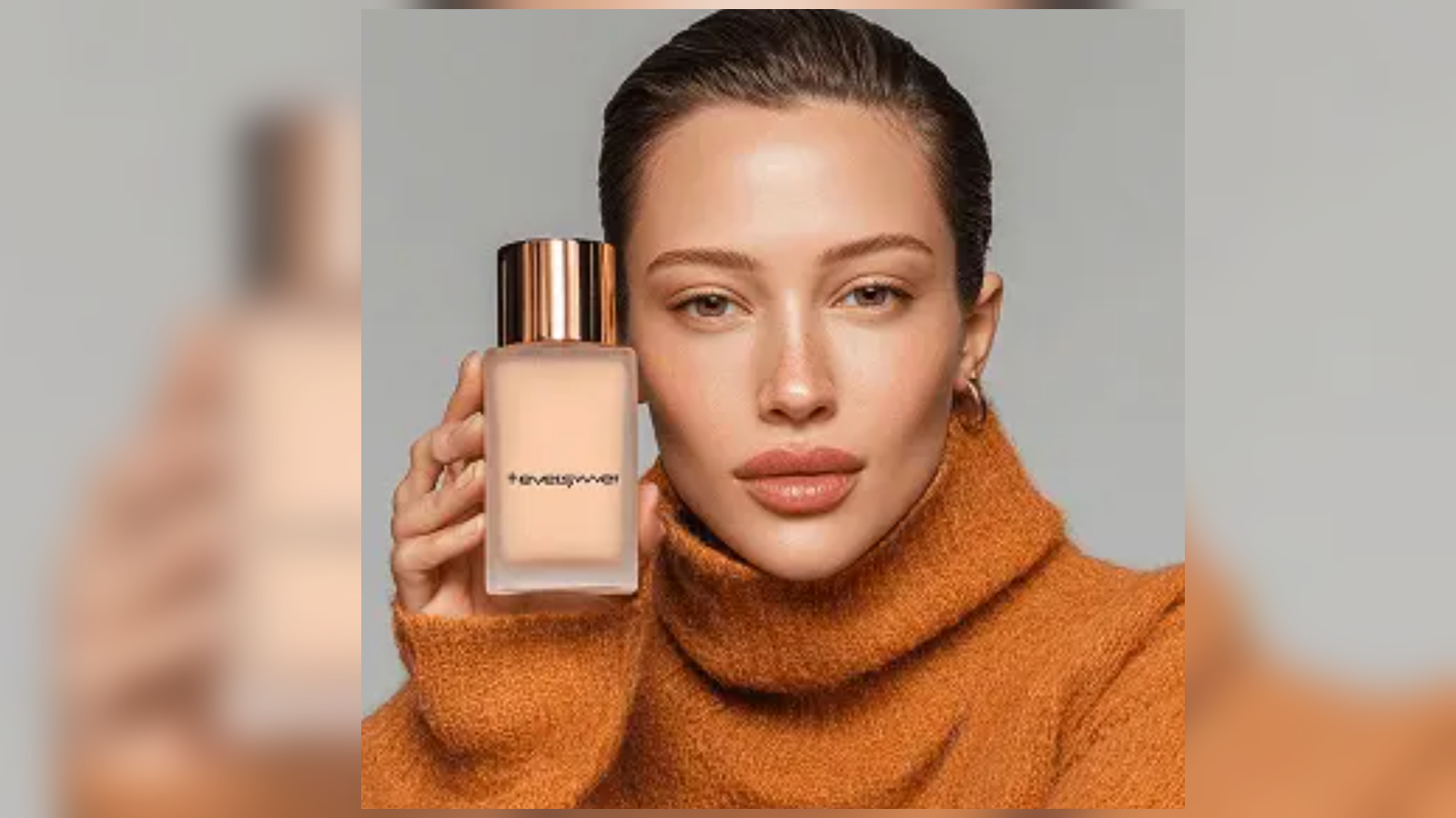A 16:9 comparison hero image for Seedance 2.5 vs MiniMax H3 showing a beauty product and model in a wider marketing-friendly composition.