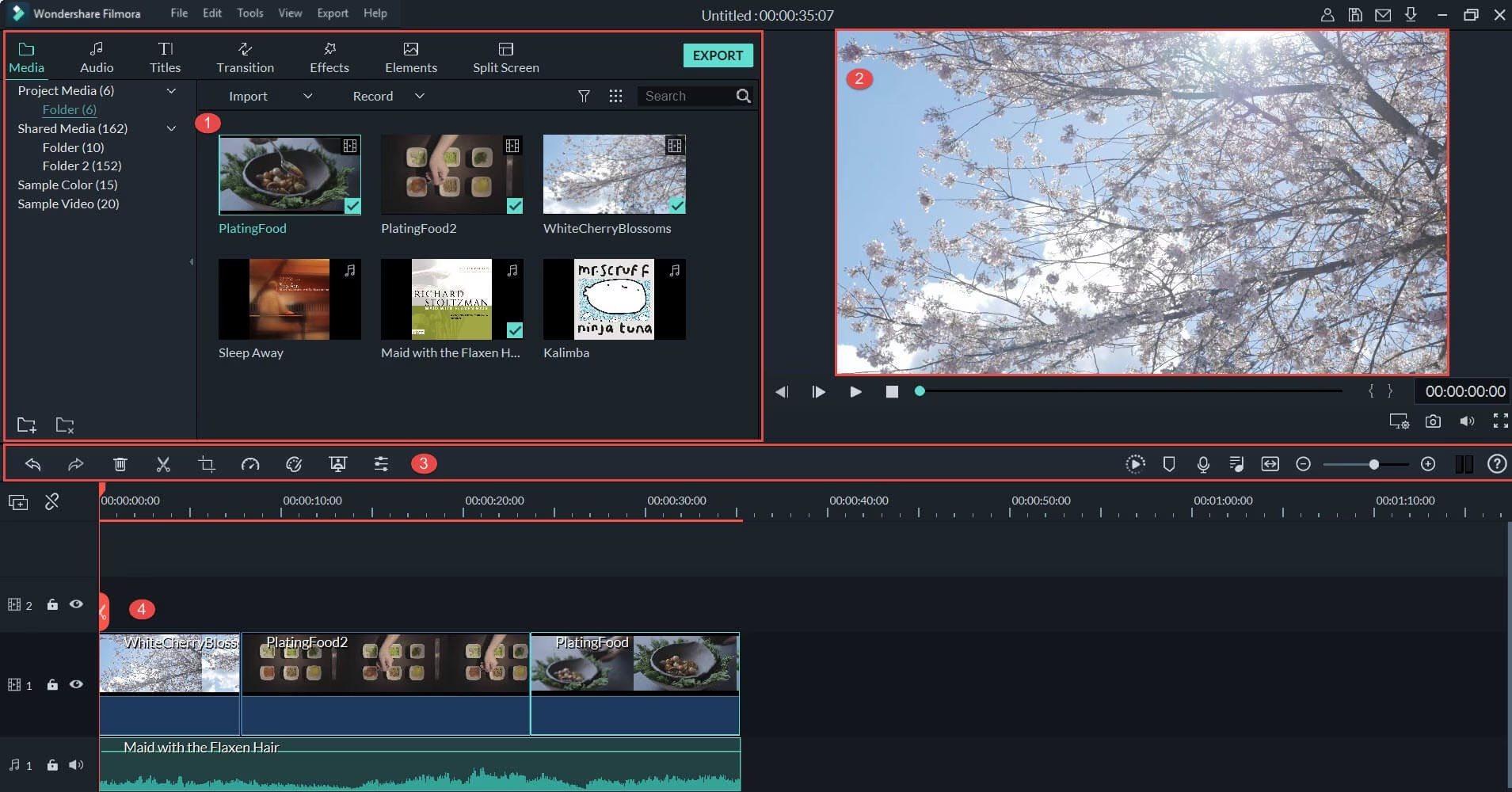 Interface of Filmore X