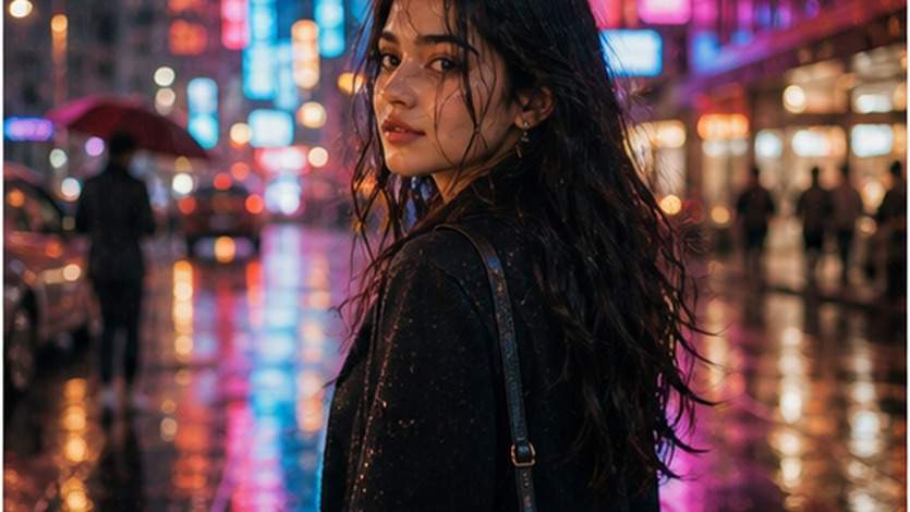 Rainy Street Girl Prompt