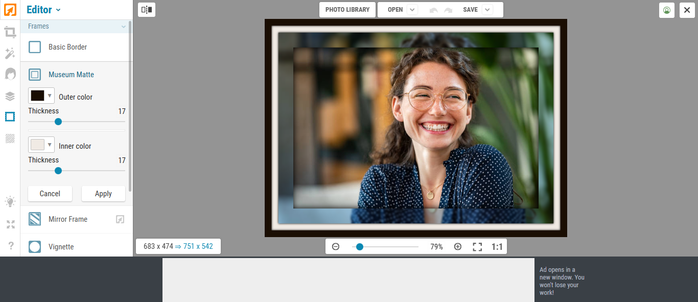 iPiccy interface