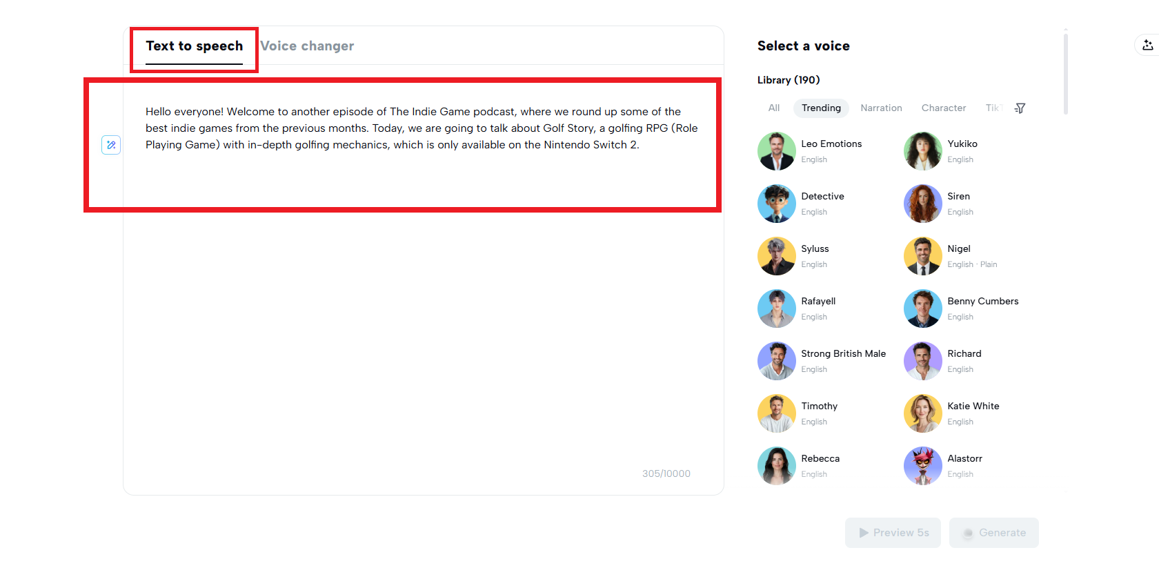 הזן את הטקסט שלך או צור עם AI
