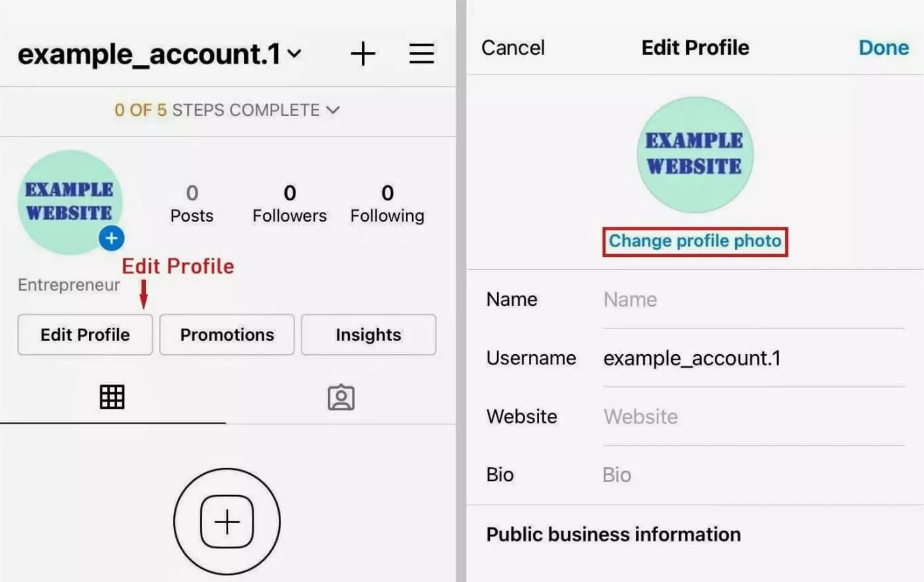 Add or change your current profile picture on Instagram