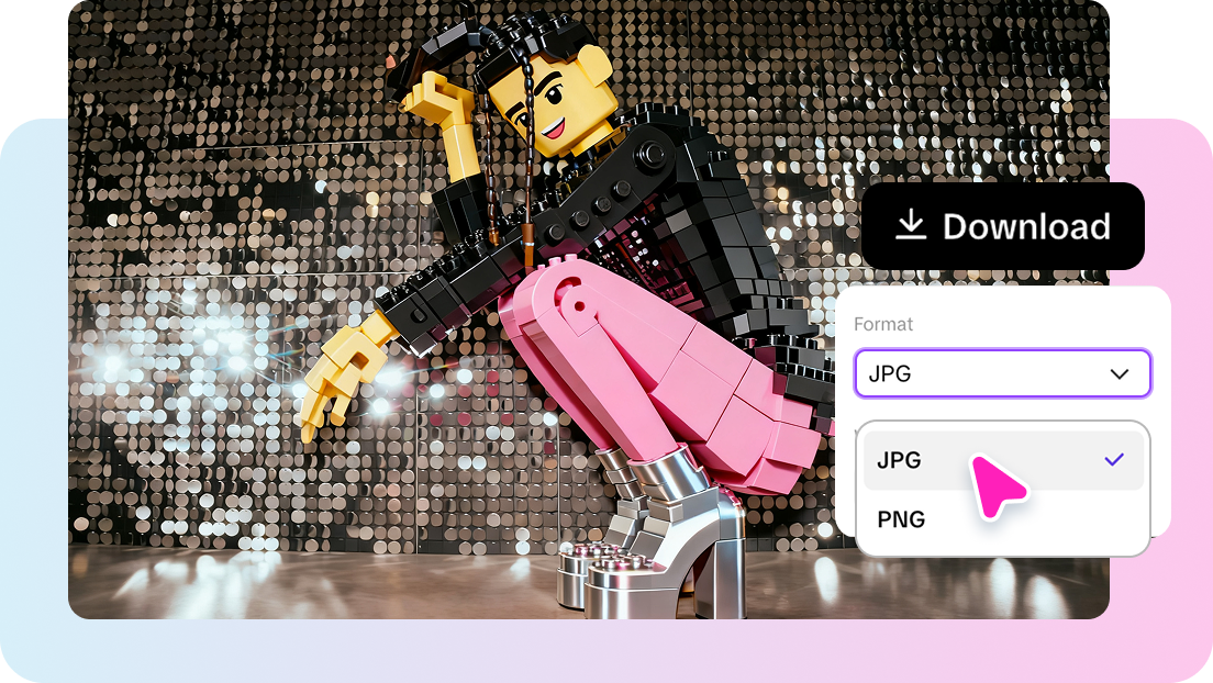 Exporting LEGO minifigure from Pippit