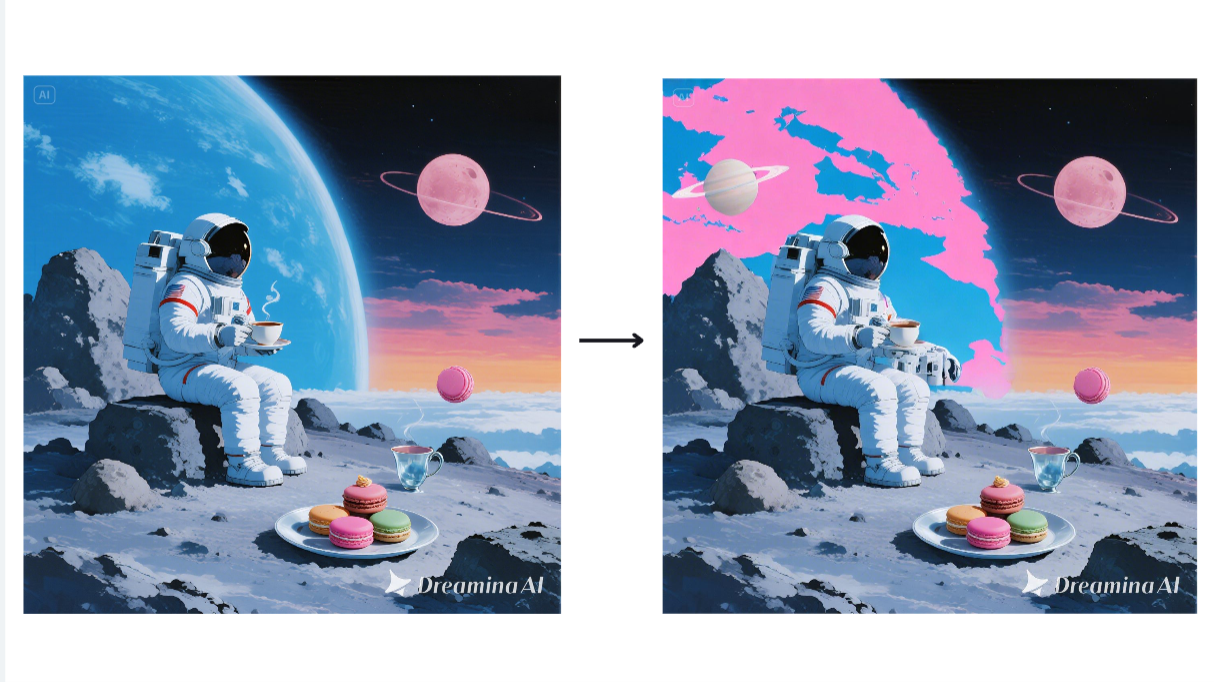 Dreamina'daki Boyama Yap özelliği