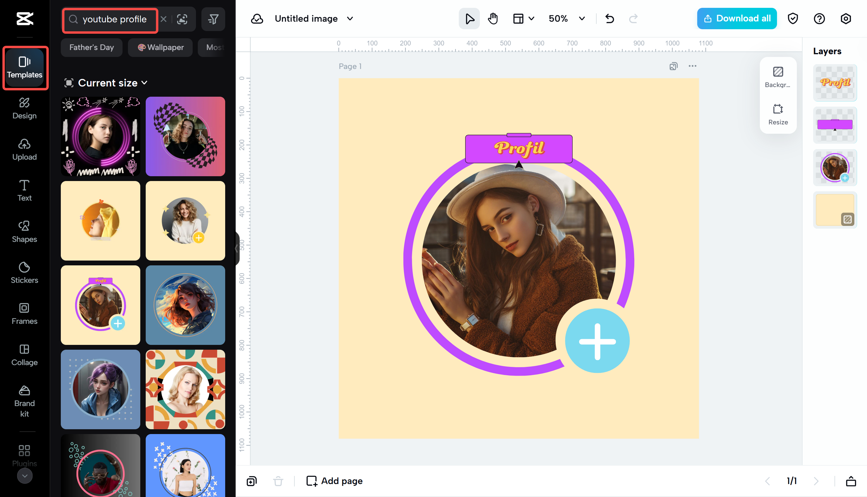 Öffnen Sie das Bearbeitungsfeld und klicken Sie auf „Vorlagen“ auf CapCut Web.