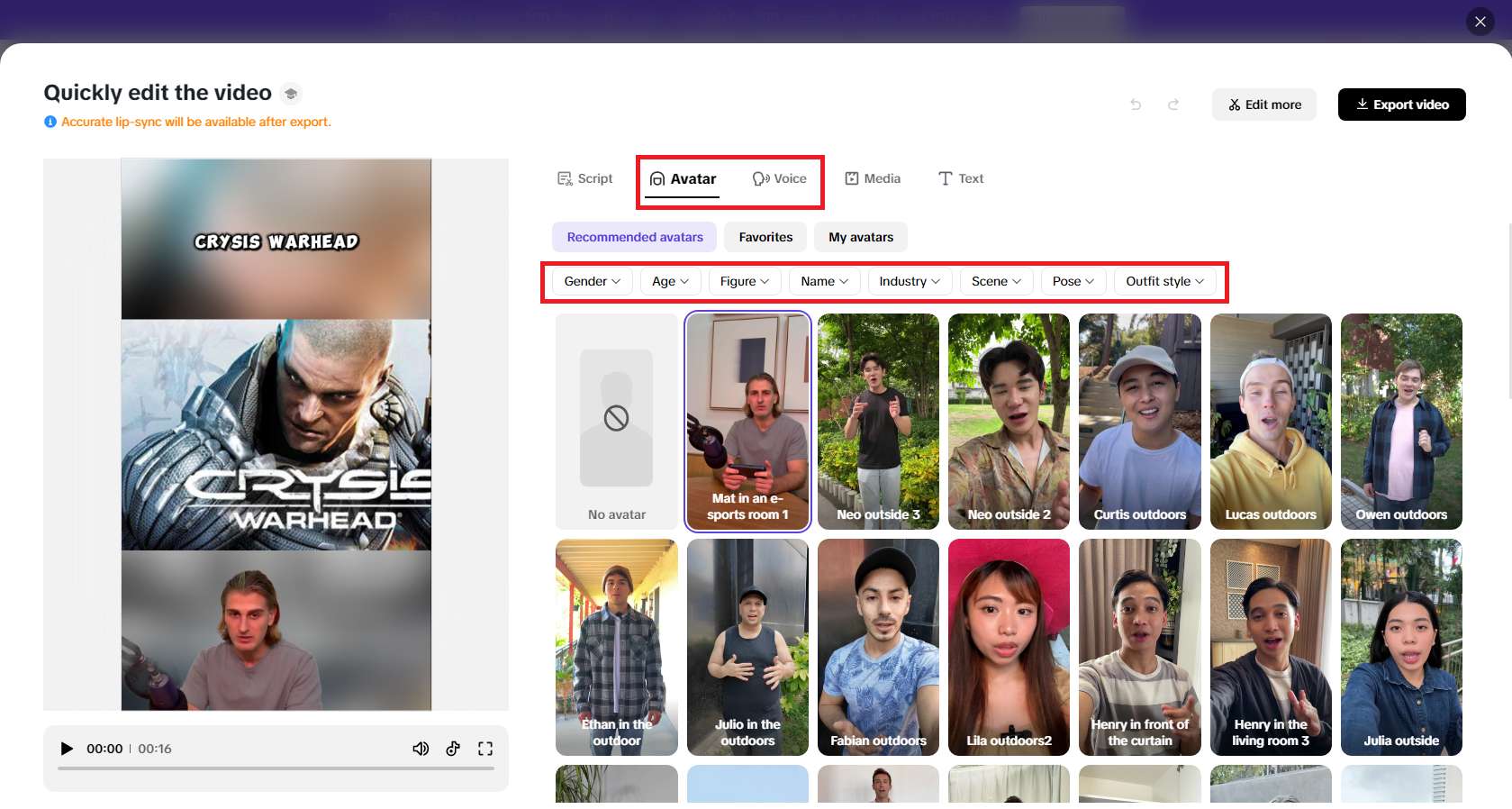 AI-generated voices & avatars