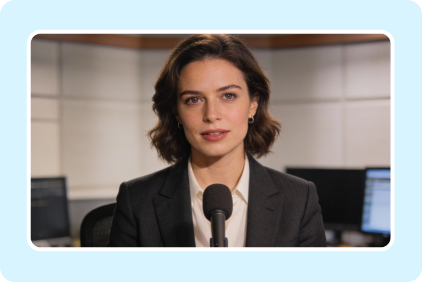 Deliver messages with complete voiceover