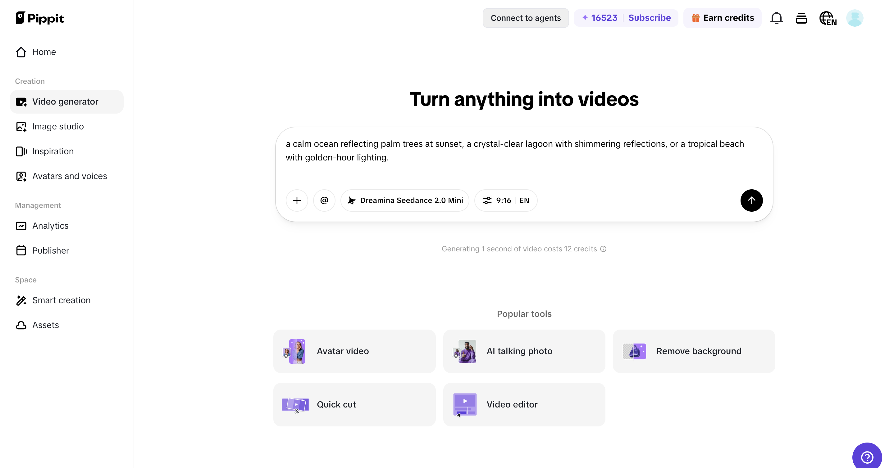 Access the AI image generator