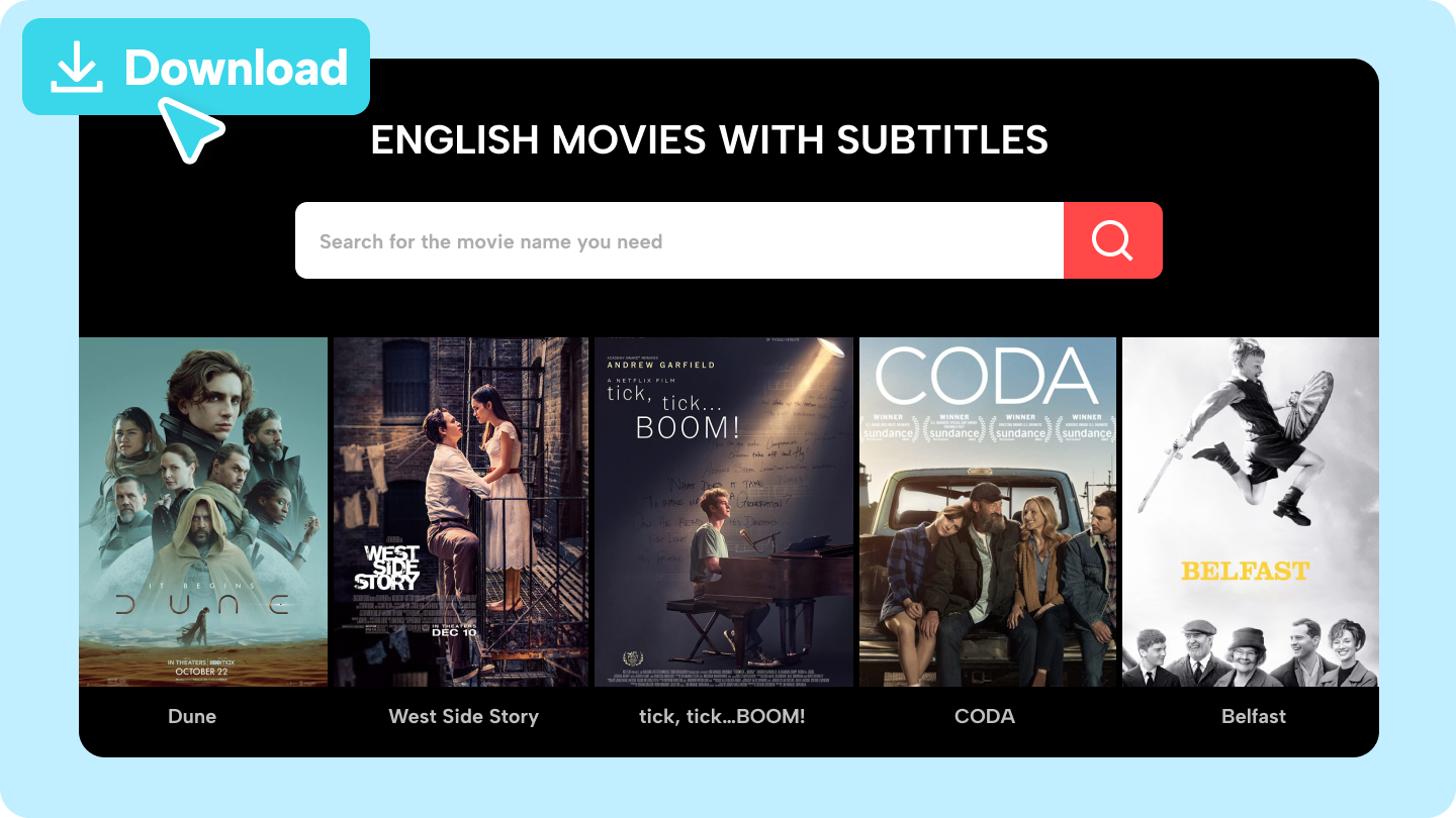 英語字幕付きの映画をダウンロードする