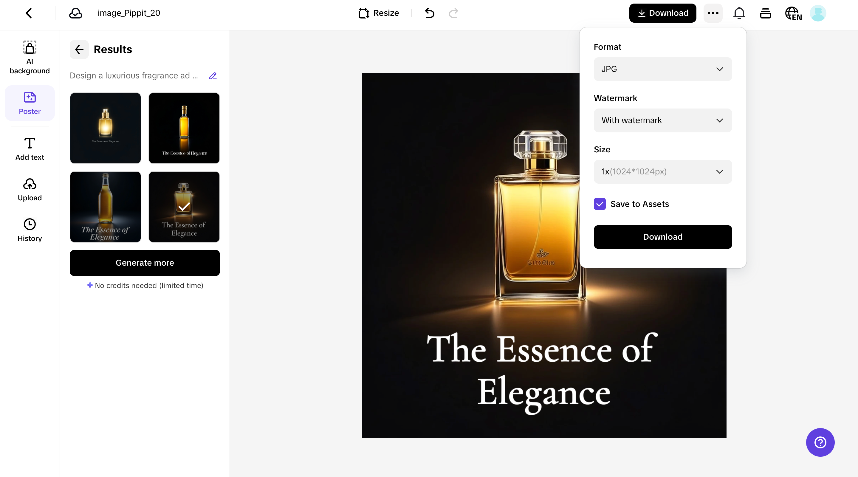 Finalize and export your draft
