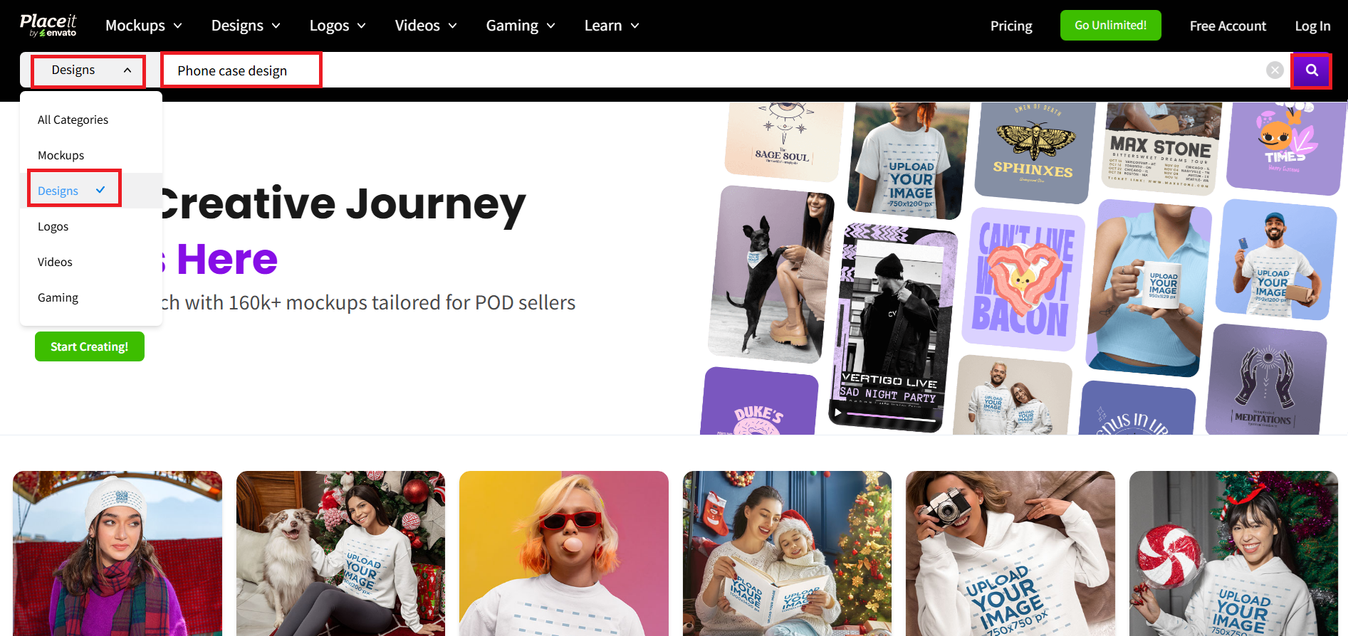 Select the phone case design