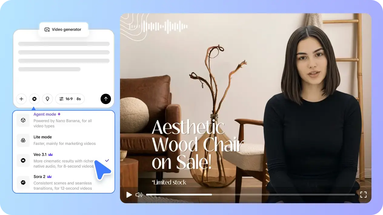 Instant pitch video creation with AI video generator