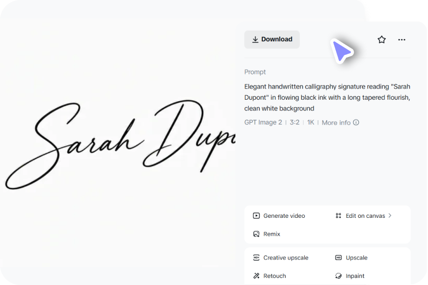Clean up your signature and download