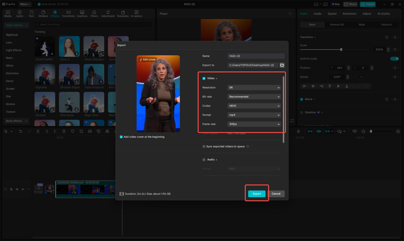 Guarda el video para la historia y el reel de Instagram